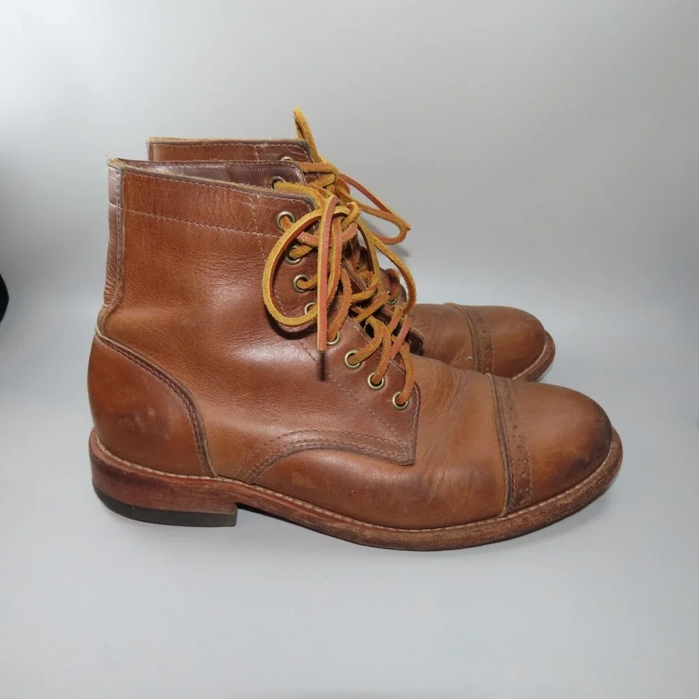 Oak Street Bootmakers CapToe Trench Boot in Chromepak Leather Sz‎ 8.5 D